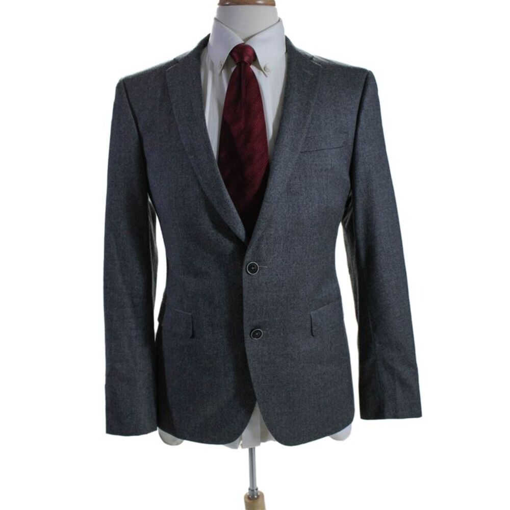 Sand Men's Long Sleeves Lined Two Button Basic Jacket Gray Size 48